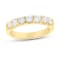 1.00cttw 7 Stone Diamond Band Ring in 14k Yellow Gold