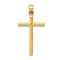 14k Yellow Gold Polished Cross Pendant