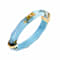 14K Yellow Gold Over Sterling Silver Thin Faceted Acrylic Bangle
Bracelet in Ice Blue