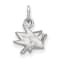 Rhodium Over Sterling Silver NHL LogoArt San Jose Sharks Extra Small Pendant