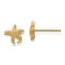 14k Yellow Gold Polished and Textured Starfish Stud Earrings