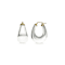 14K Yellow Gold Over Sterling Silver Clear Chunky Bucket Acrylic Hoops