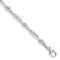 Rhodium Over 10k White Gold Diamond Heart Bracelet