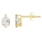 6x4mm Pear Shape White Topaz 10k Yellow Gold Stud Earrings