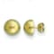 14K Yellow Gold Polished Button Post Earrings