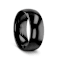RAVEN Domed Black Tungsten Wedding Band 8mm