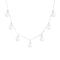 7-8mm White Cultured Freshwater Pearl Rhodium Over Sterling Silver Necklace