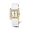 Charles Hubert Ladies Stainless Steel IP Plated Crystal Bezel Watch