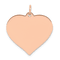 14k Rose Gold Polished Heart Shaped Disc Pendant