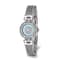 Charles Hubert Chrome Finish MOP Dial Stainless Steel Wire Bangle Watch