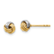 14k Yellow Gold and Rhodium Over 14k Yellow Gold 5.12mm Love Knot Stud Earrings