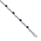 Rhodium Over 14k White Gold Diamond and Sapphire Bracelet