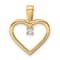 14k Yellow Gold Diamond Heart Pendant