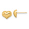 14k Yellow Gold Polished Puffed Heart Stud Earrings