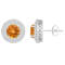 7mm Round Citrine And White Topaz Accent Rhodium Over Sterling Silver
Double Halo Stud Earrings