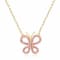 Ruby Butterfly 14K Yellow Gold Over Sterling Silver Necklace