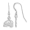 Rhodium Over Sterling Silver NHL Colorado Avalanche LogoArt Dangle Earrings