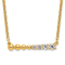 14K Yellow Gold Lab Grown Diamond SI1/SI2, G H I, Beaded Bar 18 Inch
Necklace 0.25ctw
