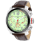 Christian Van Sant Men's Grand Python  (Glow-in-the-dark)White Dial,
Brown Leather Strap Watch