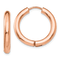 14k Rose Gold 13/16" Hinged Hoop Earrings