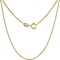 18K Gold Plated Sterling Silver 1MM Box Chain Necklace -22"