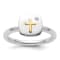 14K Yellow Gold Over Sterling Silver Cross Stackable Expressions Diamond
Ring 0.015ctw