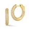 Rachel Zoe Pave Inside-Out Round Hoop Earrings in 14K Gold Over Sterling Silver