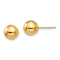 14k Yellow Gold Polished 7mm Ball Stud Earrings