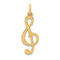 14k Yellow Gold Polished Treble Clef pendant