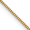 18K Yellow Gold 0.5mm Solid Box 16 Inch Chain