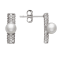 Sterling Silver Freshwater Pearl and Cubic Zirconia Earring