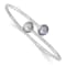 Rhodium Over Sterling Silver 9-10mm Grey Button Freshwater Cultured
Pearl Bracelet