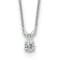 Rhodium Over 14K Gold 1/4 ct. 4.0mm Round D E F Pure Light Moissanite
Pendant with Chain