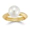 Rachel Zoe Freshwater Pearl Solitaire Fluted Band Ring in 14K Gold Over
Sterling Silver