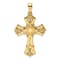14k Yellow Gold Polished Fancy Cross Pendant