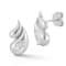 Sterling Statements Rhodium Over Sterling Silver CZ Double Teardrop Studs