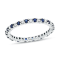 0.55ctw Sapphire and Diamond Eternity Band Ring in 14k White Gold