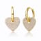 Clear Cubic Zirconia, 14k Gold Plated over Brass Heart Dangle Infinity
Hoop Drop Earrings for Teens