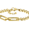 Cuban And Paperclip Link Bracelet In Gold-Tone 7.5mm