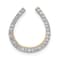 14K Two-tone Gold Diamond Horseshoe Chain Slide Pendant