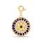 Lab Created Multi-color Sapphire 18k Yellow Gold Over Sterling Silver
Evil Eye Pave Charm