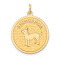 14k Yellow Gold Satin Chihuahua Disc Charm