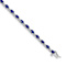Rhodium Over 10k White Gold Diamond and Sapphire Bracelet