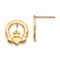 14k Yellow Gold Children's 11mm Claddagh Stud Earrings