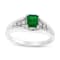0.58ctw Emerald and Diamond Ring in 14k White Gold