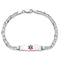 Rhodium Over 14k White Gold Medical Soft Diamond Shape Red Enamel
Mariner Link ID Bracelet