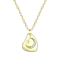 Asymmetrical Celestial CZ Pendant Necklace In 14K Gold Over Brass