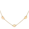 Opal Station Necklace In 18K Gold Over Sterling Silver 3.21ctw