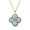 Barse Turquoise Maltese Cross Pendant Necklace In Bronze