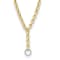 14K Yellow Gold with White Rhodium Diamond 18 Inch Adjustable Drop Necklace